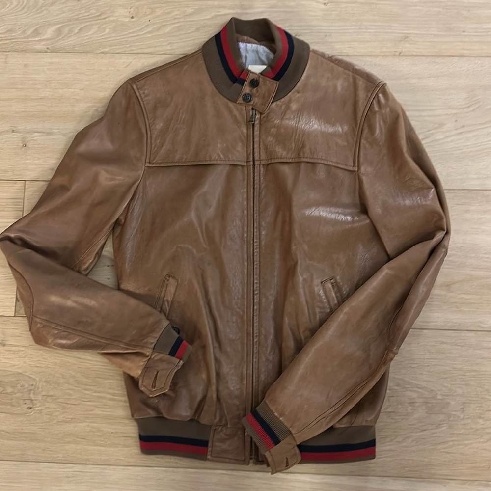 BAND OF OUTSIDERS 2013 Varsity Leather Jacket Size 0 (XSMALL)